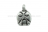 EMOTICONO ENFADADO ZAMAK BAO PLATA 16x11mm