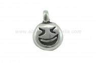 EMOTICONO RISA ZAMAK BAO PLATA 16x11mm