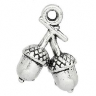 5 BELLOTAS PLATA ANTIGUA 15x10mm