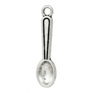 10 CUCHARAS PLATA ANTIGUA 24x 4mm