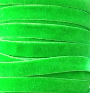 1 metro de cinta de terciopelo verde flor 10 mm