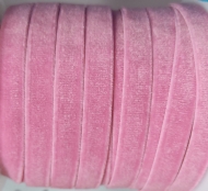 1 metro de cinta de terciopelo elstico rosa 10 mm