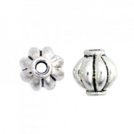 20 ABALORIOS FAROLILLO PLATA ANTIGUA 6x5.5mm