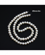 Tira de 65 perlas naturales cultivadas 5mm-6mm