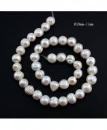 Tira de 35 perlas naturales cultivadas 10mm-11mm