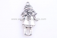5 COLGANTES NI�A GORJUSS GORRO PLATA ANTIGUA 34x18mm