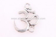 5 CONECTORES S�MBOLO OHM PLATA ANTIGUA 20x17mm