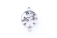 10 CONECTORES ARBOL PLATA ANTIGUA 19X13mm