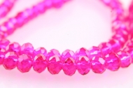 TIRA DE 90 RONDELES CRISTAL FUXIA 6mm