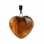 1 COLGANTE CORAZN OJO DE TIGRE 20mm