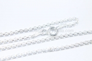 Gargantilla modelo rolo / circulo 50cm plata 925