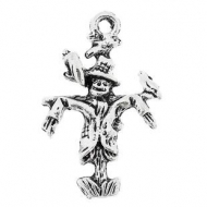 5 ESPANTAP�JAROS PLATA ANTIGUA 25x18mm