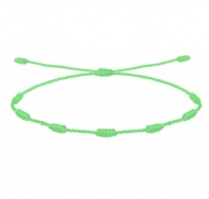 1 Pulsera de los 7 nudos ajustable macram� verde fl�or