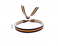 Pulsera Bandera Espaa Azul Marino 1cm, cierre corredero Acero