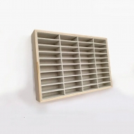 Expositor de madera para pulseras con tela tipo lino 35x24x5.5cm