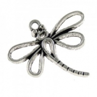 5 CONECTORES LIBLULA PLATA ANTIGUA 31x30mm