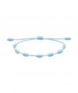 1 Pulsera de los 7 nudos ajustable macram celeste