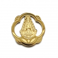 1 Conector Virgen del Rocio acero inoxidable dorado 19mm