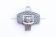 5 COLGANTES TABLERO CANASTA BALONCESTO PLATA ANTIGUA 20mm