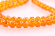 TIRA DE 90 RONDELES CRISTAL NARANJA OSCURO 6mm