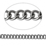 1 METRO CADENA BARBADA 0.8mm ACERO INOXIDABLE