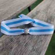 Pulsera abalorio mini paso plano concha cinta bandera Galicia