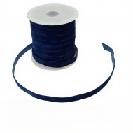 1 bobina 25 metros terciopelo elstico Azul Marino10mm