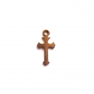1 colgante cruz acero inoxidable dorado 11x6mm