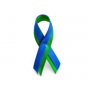 Lazo solidario doble Verde-Azul con imperdible metlico