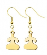 Pendientes �dolo de Tara, Acero Dorado