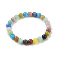 PULSERA PIEDRA NATURAL OJO DE GATO 6mm