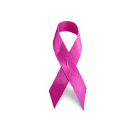 Lazo solidario rosa fuerte con imperdible metlico