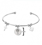 Brazalete Virgen de Pilar Acero plateado