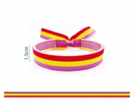 Pulsera Bordada Republicana Espaa, cierre corredero Acero