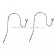 10 GANCHOS DE PENDIENTE ABIERTO PLATA ANTIGUA 21x12mm