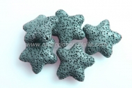 1 ESTRELLA DE LAVA PIEDRA VOLC�NICA TURQUESA OSCURO 20mm
