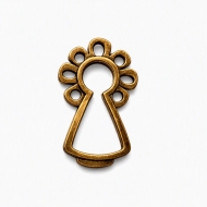 1 Colgante grande Virgen del Pilar Bronce 50x30mm