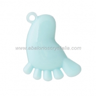 5 PIES DE BEB ACRLICOS AZUL 4.3cm x 3.2cm