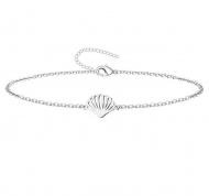 Pulsera de cadena Rosa de los Vientos, Acero Plateado