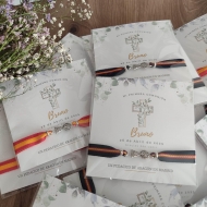 Tarjeta personalizada a doble cara 10x10cm + embolsado celof�n + colocaci�n de pieza de joyer�a/bisuter�a