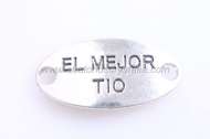 CONECTOR El mejor tio PLATA ANTIGUA 38x20mm