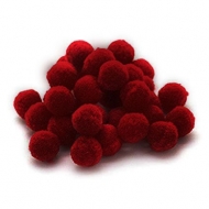 10 POMPONES-MADROOS GRANATE 2cm