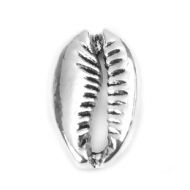 5 COLGANTES CONCHA PLATA ANTIGUA 19x12mm