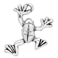 5 RANAS PLATA ANTIGUA 22x20mm