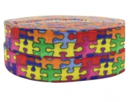 1 METRO DE CINTA ELSTICA PUZZLES COLORES 16mm