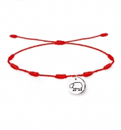 Pulsera de los 7 Nudos y Ardi Latxa, Acero Plateado