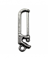 5 COLGANTES SIERRA PLATA ANTIGUA 25x7mm