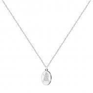 Collar acero inoxidable y colgante medalla Virgen de Begoa