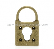 COLGANTE CANDADO BRONCE 22x13mm