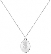 Colgante con cadena Clavel, Acero Plateado